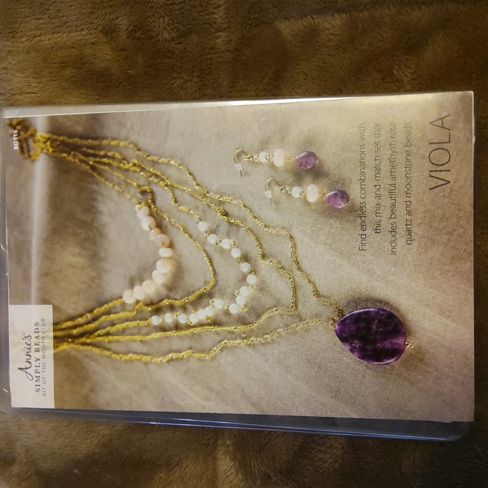 Amethyst necklace and earring making kit